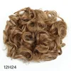 Ny ankomst flera bruna färger Pom-Pom Hair Ball Extension Artificial Hairs Chignons Fixed By Double Sides Clips