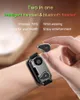 T89PRO binaural sem fio Bluetooth 50 Sports Smart Wrists Pressão arterial Lembrete da pulseira Pulseira de pulseira com fone de ouvidowa263440419