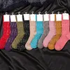 Neue Ankunft Glitter Brief Socken Frauen Mädchen Brief Socken mit Stempel Tag Mode Strumpfwaren Großhandelspreis Hohe Qualität