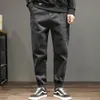Mode Streetwear Hommes Jeans Loose Fit Spliced Designer Denim Cargo Pantalon Harem Jeans Style Japonais Hip Hop Jeans Hommes Joggers 201223