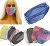 2023New Bling Bling Diamond Face Mask Fashion Trend Nightclub Bar Rhinestones Masker Washable Reusable Fishing Net Face Mask DHL