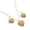 Hart hanger kettingen sieraden set romantische gouden kleur huwelijkscadeau voor vrouwen meisjes