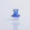 Nuovo stile di vetro UFO Spinning Carb Cap con 25mm OD 4Kind Colors Tappo di vetro per 25mm Quartz Banger Nails Glass Water Bong