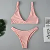 9 färger sexig fast bikini set 2020 baddräkt kvinnor hög ben baddräkt kvinnlig simning kostym neon grön thong biquini monokini t200708