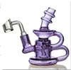 5.3 inchs beaker bong hookahs shisha smoking accessories recycler dab rigs thick glass water pipe oil with 14mm banger