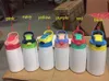 12 унций сублимации Sippy Cup 350 мл сублимации Детская бутылка воды с соломенной крышкой портативный из нержавеющей стали питьевой сталь для детей FY4309