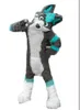 2019 Hot koop Langharige Wood Grey Wolf Husky Mascot Kostuum Kostuums Halloween Fursuit