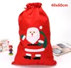 60*40cm Christmas gifts bag santa claus packsack Lovely Candy Gift Bags gift bags large Handmade applique canvas bag