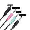 Câble Audio VBESTLIFE 100cm AUX Casque 3.5mm Jack Microphone Live Adaptateur Câble Convertisseur Cordon pour