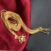 Łańcuchy 1 mm 18K Gold Splated 925 Srebrny łańcuch węża Naszyjka DIY dla kobiet22592