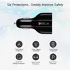 Car Charger Adapter QC 3.0 Fast 3 Port 7A/35W Cigarette Lighter USB Type-C Chargers Quick Charge Dual-Port With LED Light