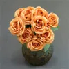 Fake Flowers Phoenix Rose (9 Heads/Bunch) 19" Length Simulation Spring Roses for Home Decorative Artificial Flower