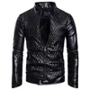 Giubbotti in pelle da uomo Giacca da motociclista in PU Maschile Stand Colooar Autunno Punk Biker Cappotti Slim Abbigliamento da uomo Outwear1