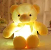 30 cm Lichtgevende Gloeiende Teddybeer Lappenpop Knuffels LED Licht Kinderen Volwassen Kerst Speelgoed Party Favor Zee 3533056