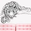 Cheetah Wall Stickers Sticker Animal Léopard Décalque Vinyl Art Chambre Salon Décoration Salle d'enfants Adhésif Salle D753 201130