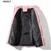 8 색 남성 하라주쿠 아웃웨어 화려한 거품 코트 겨울 자켓 남성 한국 지퍼 파카스 블랙 핑크 복어 재킷 4XL 5XL