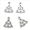 Wholesale Lot 100pcs triangle Antique Silver Charms Pendants Jewelry Making Bracelet Necklace Earrings 16*15mm DH0851