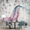 Custom Photo Wallpaper Nordic Abstract 3D Lines Modern Geometric Mural Living Room TV Background Wall Mural Papel De Parede 3 D