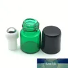 500pcs Refillerbar tom 1cc Grön rullglasflaska för eterisk oljeperfym 1 ml Roll-on-flaskor Deodorant Containrar