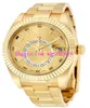 Original Box Paper Luxury Watches Asia 2813 Automatic 42mm 326935 326938 326934 Calendar Silver Gold Stainless Steel Bracelet Men's Watch