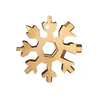 18-en-1 Snowflake Multi-Tool Acier Inoxydable Multitool Carte Combinaison Compact Portable Décapsuleur Cadeaux pour Lui Mari Hommes Petit Ami