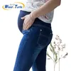 [Tartaruga di grano] Brand Maternity Jeans Gravidanza Vestiti Denim Tuta Skinny Pants Pantaloni Abbigliamento per le donne incinte Plus Size LJ201114