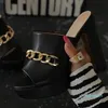 Slip на супер высокие каблуки тапочки металлические сандалии женщины классики платье обувь рыбы рот мода сексуальные горячие насосы белые черные красочные