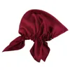 Outra simulação de têxtil caseira seda cetim de cetim triângulo elástico Caps Ladies confinamento chapéu de cabelo Chapéus Chapéus caseiros wh0320