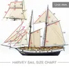 1130 Scale Sailboat Model DIY Ship Assembly Model Kits Figurines Miniature Handmade Wooden Sailing Boats Wood Crafts Home Decor T3884849