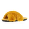 Mode lyxiga kvinnor glider tofflor Kvinnor Bekväma Loafer Svart Gul Slide Slipper Flip Flops Storlek 35-40 Color7