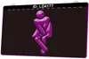LD4177 امرأة متكررة للتبول ليلة المرحاض الجدة علامة 3D نقش LED بالجملة البيع بالتجزئة