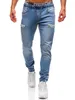 Męskie dżinsy chude mężczyźni chłopak streetwear hip -hop designer dżinsowe spodnie z kieszeniami mody dziura spodni odzież 4xl