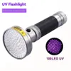 18W 100LED Yüksek Güçlü UV El Feneri Torch 395Nm Ultraviyole Scorpions Pet İdrar Sızıntısı Tespit LED Işık AA Pil