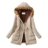 Hiver Femmes Manteau 2020 Femmes Parka Casual Outwear Militaire Manteau De Fourrure À Capuche Vers Le Bas Vestes Manteau D'hiver Pour Femme Chaud Outwear LJ201127