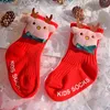 2Pairs/lot Xmas Baby Sock Boys Girls Cotton Cartoon Cute Santa Tree Deer Socks Infant Toddler Kids Christmas Soft Socks Baby 0-4T M3125