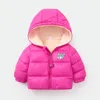 2020 새로운 겨울 어린이 캐시미어 코트 곰 파카 아기 소녀 두꺼운 따뜻한 옷을 입고 자켓 어린이 소년 코튼 겉옷 LJ201017