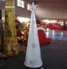 Lampione gonfiabile a cono con illuminazione decorativa per esterni invernali stampato con motivi a fiocco di neve per la decorazione di Natale e Capodanno