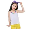 Kızlar Tank Üst Yaz Çocuk Gömlek T-shirt Şeker Renk Underwaist Kolsuz Çocuk Tees Bebek Fanilasyonu 20220224 Q2