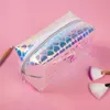 Lazer Renk Kozmetik Çantası Plastik PVC Seyahat Makyaj Çanta Fermuar Moda Depolama Organizasyonu ile Taşınabilir Hediye Şeker Kılıfı Satılık