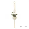 Flower Plant Hanger Rope Handmade Cotton Knitting Hemp Flowerpot Net Bag Balcony Florist Flower Plant Hanger Decoration