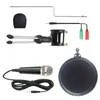 Microphone à condensateur, prise 3.5mm, micro pour lecture, Studio à domicile, Podcast, enregistrement Vocal, pour iPhone, ordinateur portable, PC, tablette