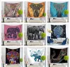 180 Designs Wall Pendurar Tapeçaria Mapa Elefante Imprimir Toalha de Praia Sala Bohemian Mandala Yoga Tapetes Toalha de Poliéster Tapeçarias Decoração Home