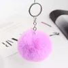 8 cm Big Faux Lapin Fourrure Pompon Porte-clés bijoux Pendentif Fluffy Ball Porte-clés Pour Femmes Sac Charme Accessoires En Gros Kimter-X910FZA