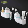 ECOCO Hair Dryer Holder Storage Box Curling Iron Shelf For Bathroom Organizer Rack Accessories Set Home 220107