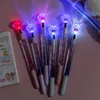 Süße Katzen-Tintenroller mit LED-Licht, funkelndes schwarzes Briefpapier, Kawaii-Schulbedarf, Gel-Tintenstift, Bürolieferanten, Kindergeschenke, 0870