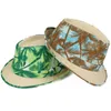 패션 밀짚 모자 여름 커플 스트리트 캐주얼 햇빛 태양 모자 휴대용 야외 활동 자외선 차단 성인 비치 모자 EEF3833