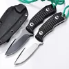 Speciale Aanbieding Survival Rechte Mes D2 Zwart / Satijn Drop Point Blades Volledige Tang G10 Handvat vaste bladmessen met Kydex