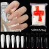 500pcsbag Super Long Ballerina Nails Clear Natural Cercine False Nails Tips Art Ultra Flexible Faux Nails Full Cover Designs Manic8342867