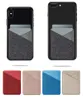 Universal 3m limficka klistermärken PU Läder Förvaring Plånbokskort Kredithållare Stick-On Back Cell Phone Peum