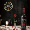 Happy Hour Wine Time Wine O'Clock Booze Orologio da parete Man Cave Pub Bar Decorazione della parete Ristorante Bevitore di vino Regali di alcol Cantina A246a